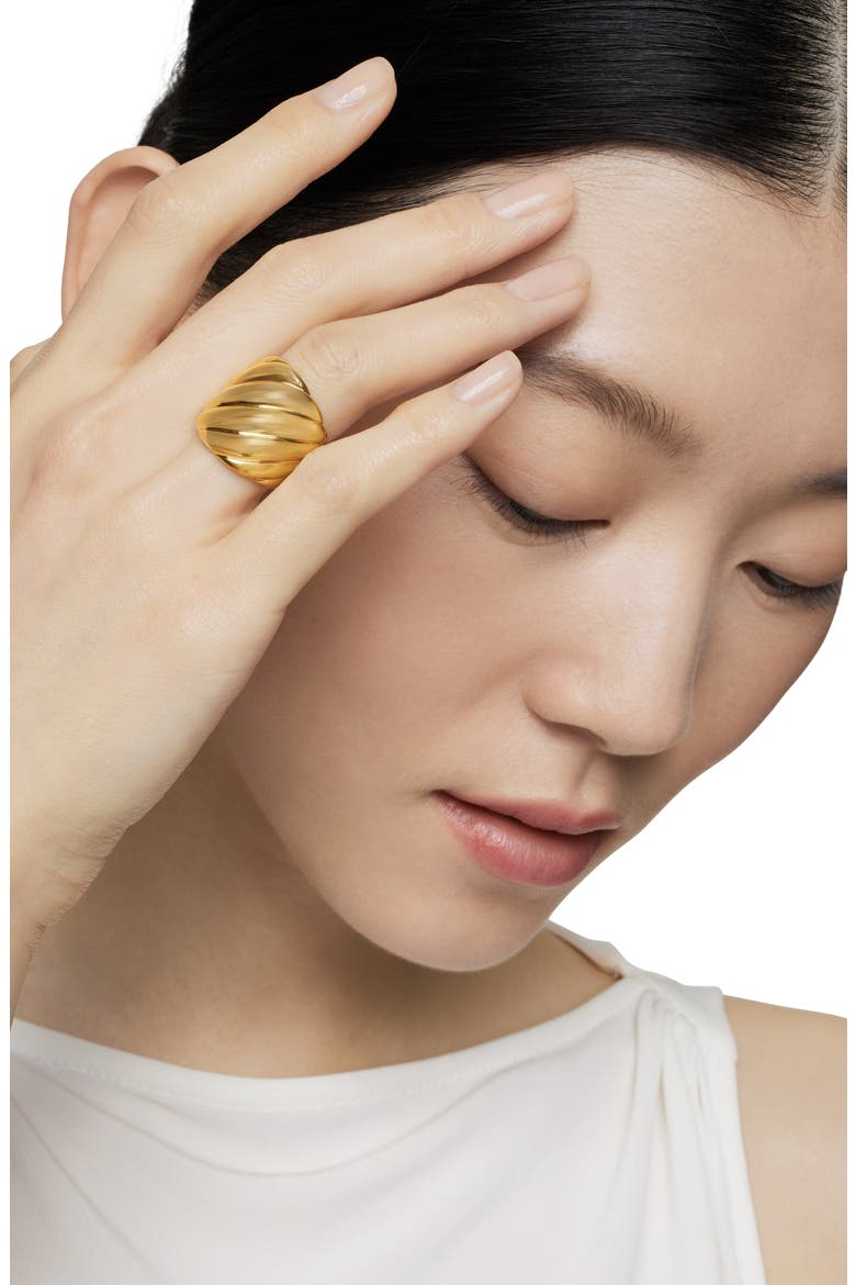 Sculpted Cable Ring in 18K Yellow Gold, Alternate, color, 18K YELLOW GOLD