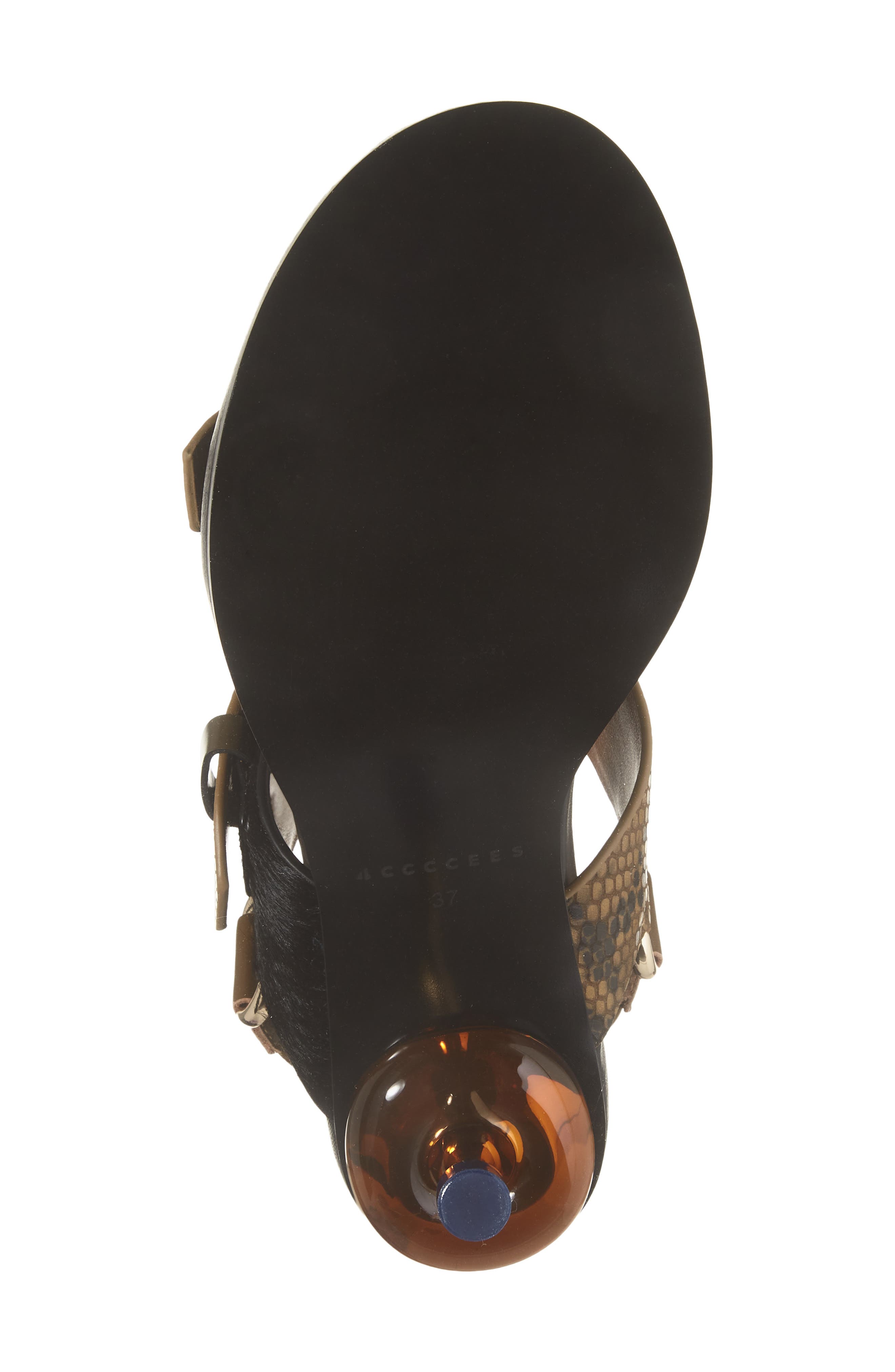 Osha Line Mid Leather Sandal, Alternate, color, ONYX