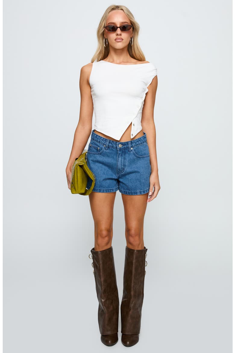 Saratoga Low Rise Relaxed Denim Shorts, Alternate, color, MID BLUE WASH
