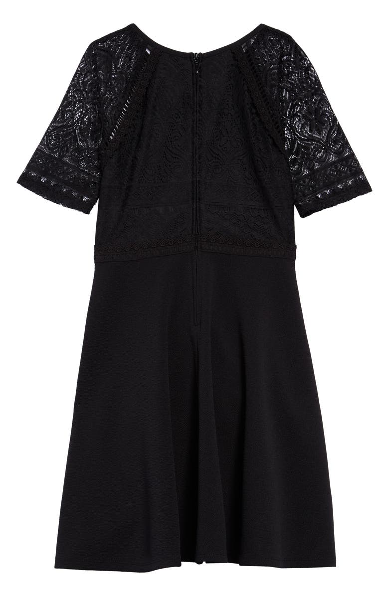 Us Angels Kids' Textured Knit Lace Dress, Alternate, color, 