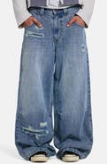 JADED LONDON USA Flag Appliqué Low Rise Colossus Jeans