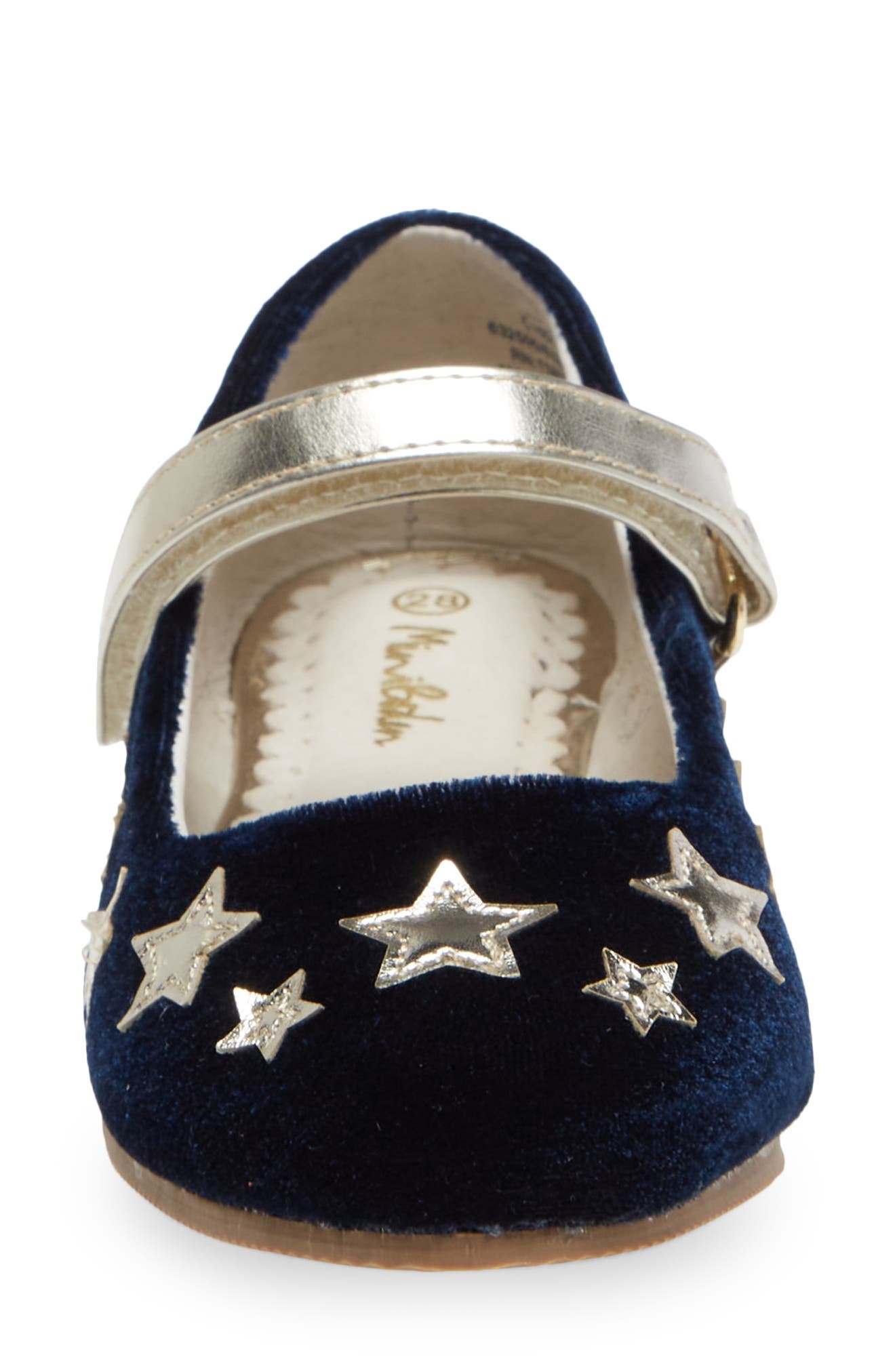 Boden Velvet Mary Jane Flat, Alternate, color, COLLEGE NAVY STARS