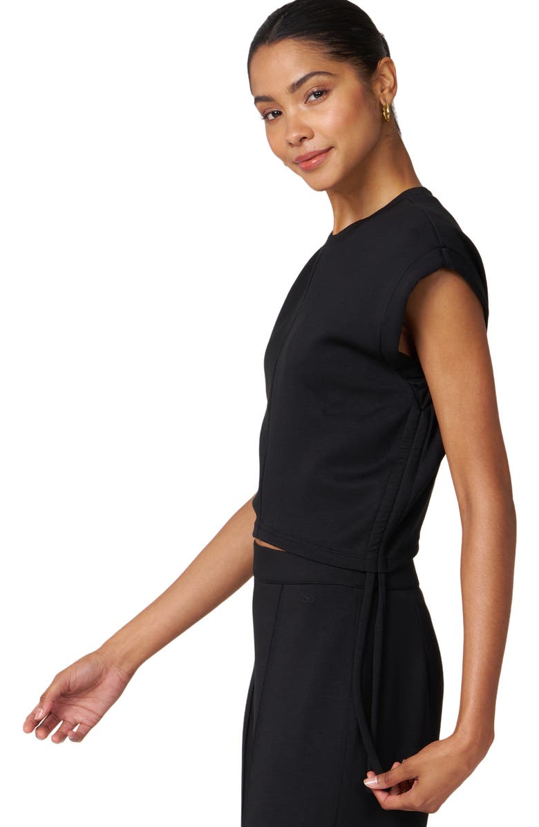 Rebody Active Nadine Scuba Knit Shirring Top, Alternate, color, Black