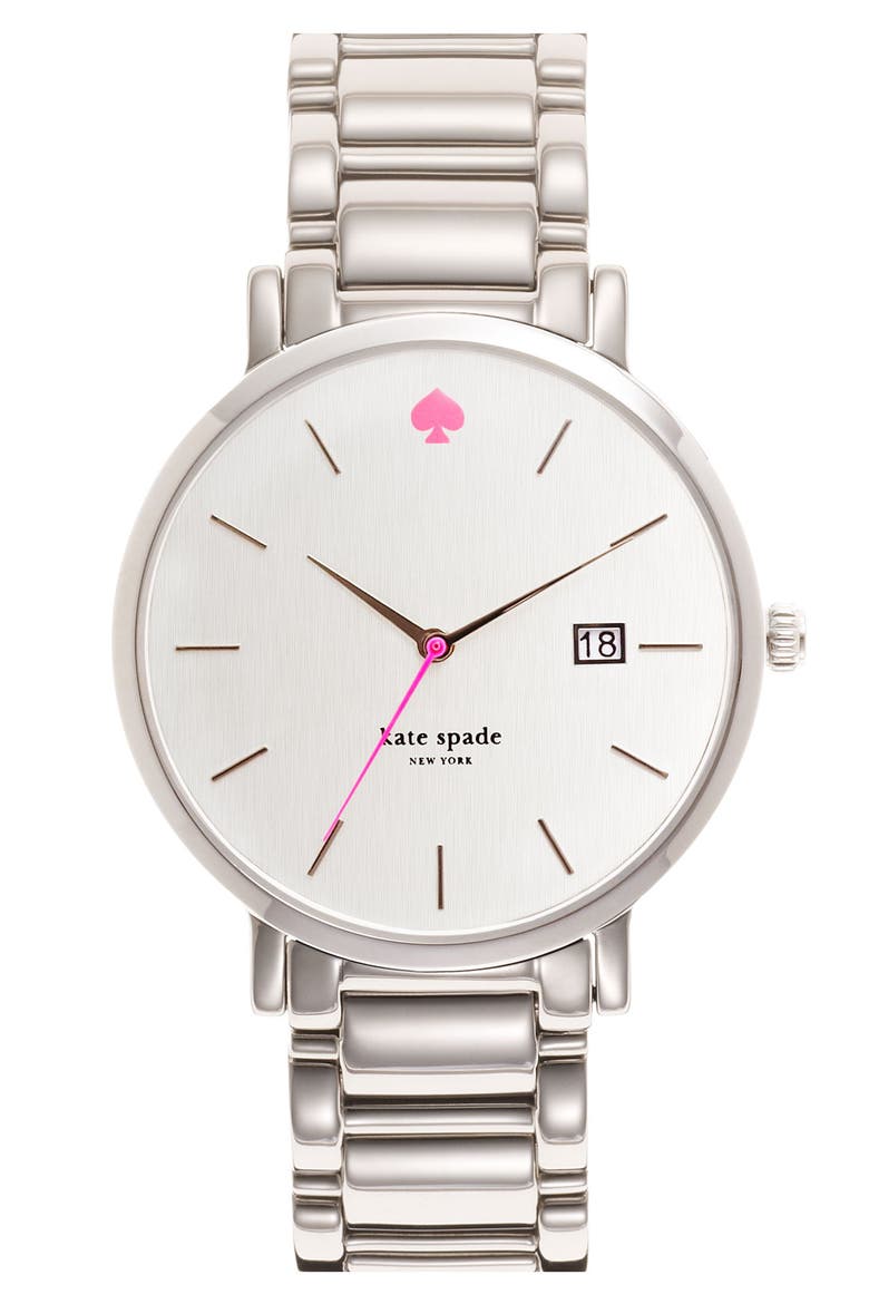 'gramercy grand' bracelet watch, 38mm, Main, color, SILVER