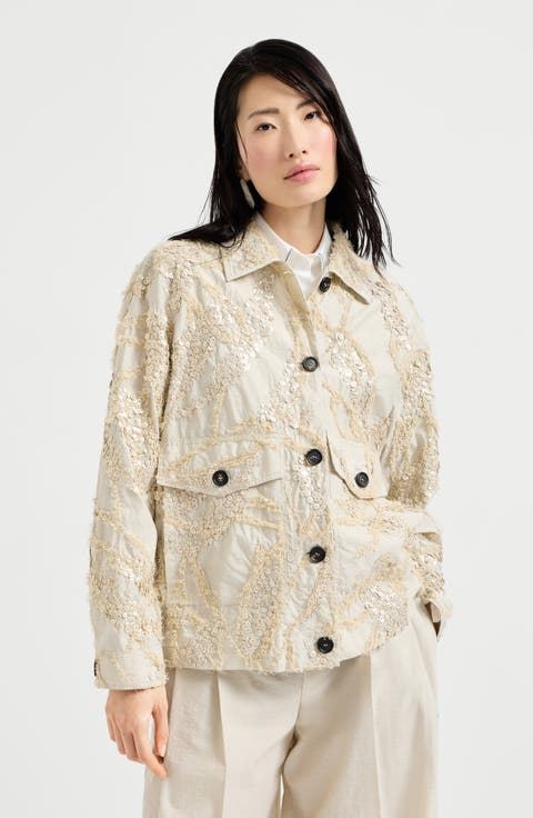 Dazzling seabed embroidery outerwear