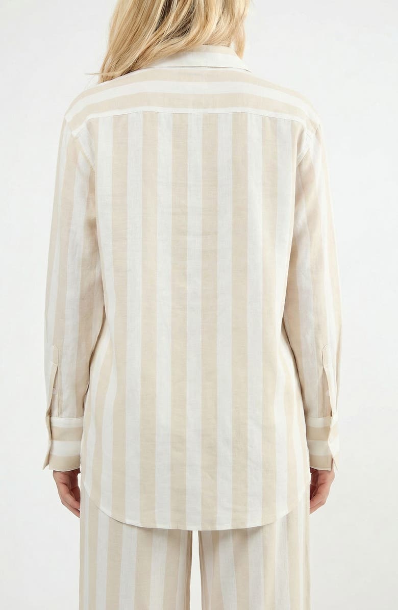 Viens Avec Moi The Paloma Long Sleeve Shirt, Alternate, color, Beige