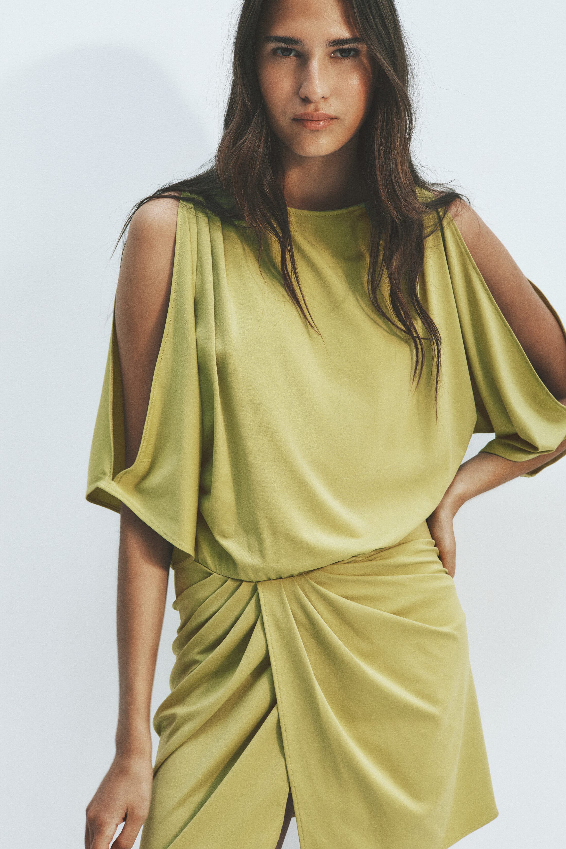 H&M Draped Cold-shoulder Dress (Women) | Nordstrom