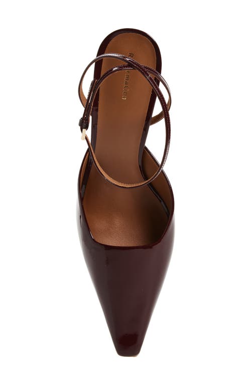 Reformation Natasha Ankle Strap Mesh Pump In Burgundy