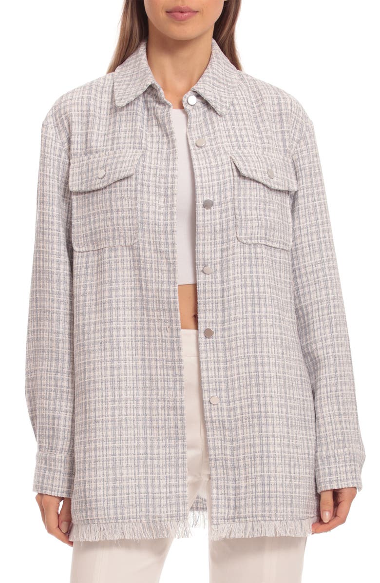 Avec Les Filles Marsh Fringed Tweed Shacket | Nordstromrack