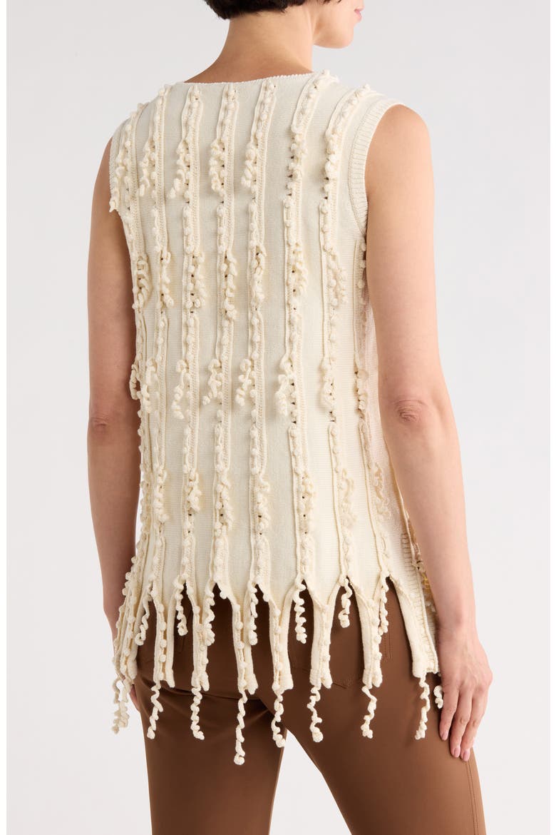 Fringe Trim Tank, Alternate, color, CREME