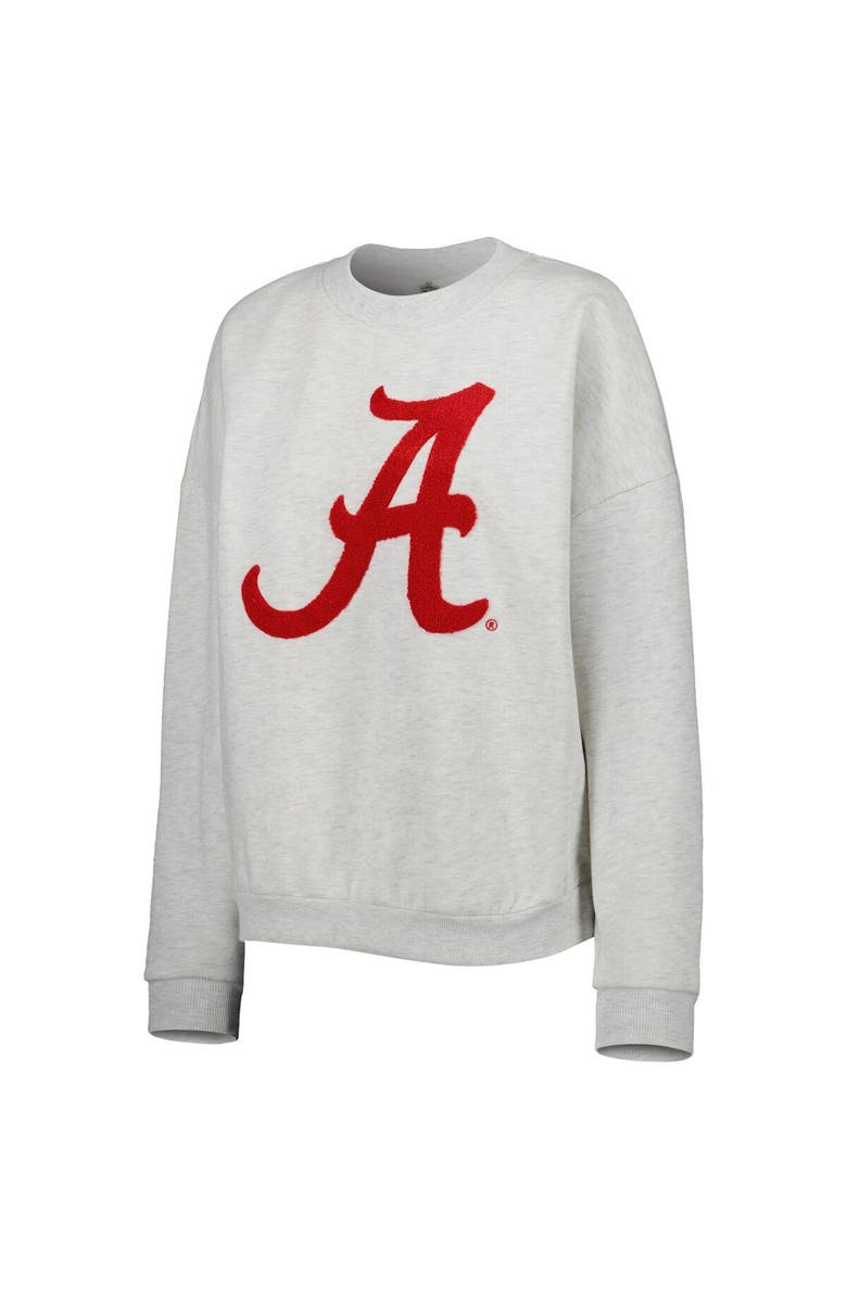 GAMEDAY COUTURE Women's Gameday Couture Heather Gray Alabama Crimson Tide Chenille Patch Fleece Pullover Sweatshirt, Alternate, color, 