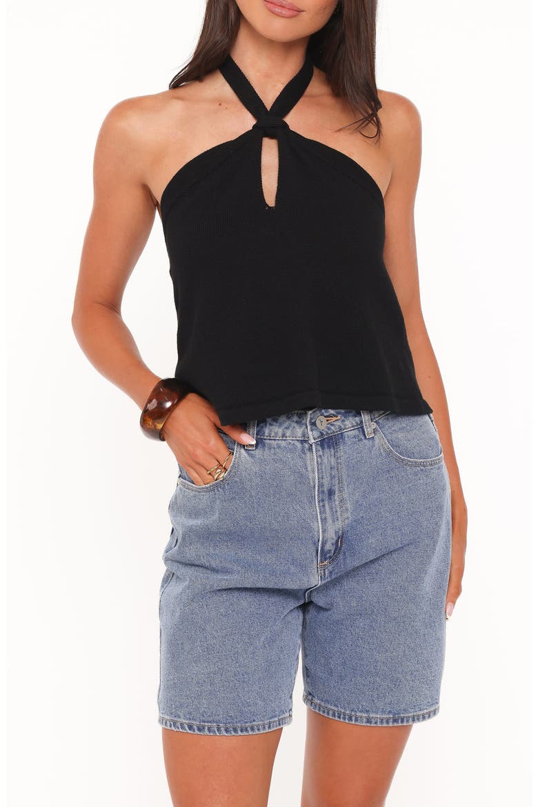Haley Halter Top, Main, color, BLACK