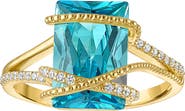 FZN Aqua & White Cubic Zirconia Ring