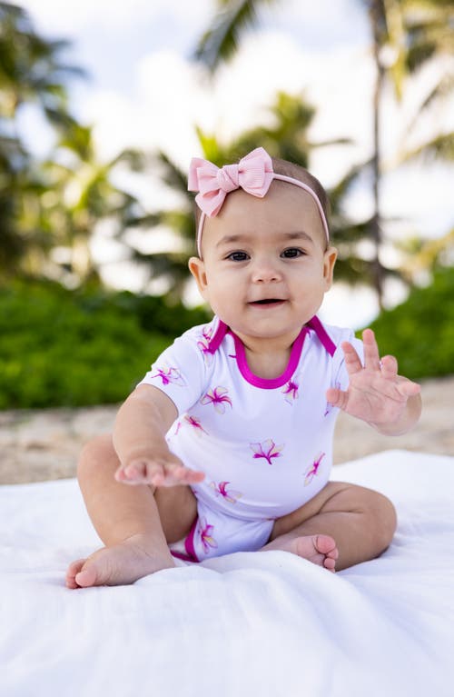 Coco Moon Plumeria Bodysuit In Pink
