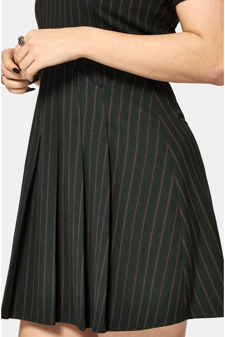 Kera Pleated Mini Dress, Alternate, color, Green