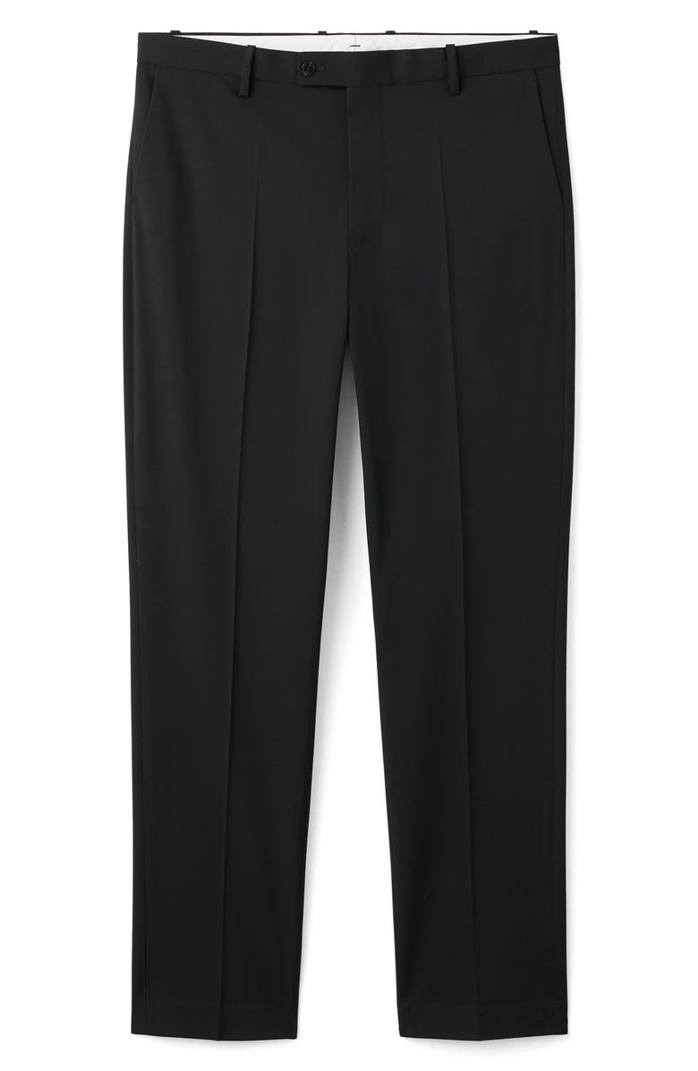 MANGO London Regular Fit Dress Pants, Alternate, color, Black