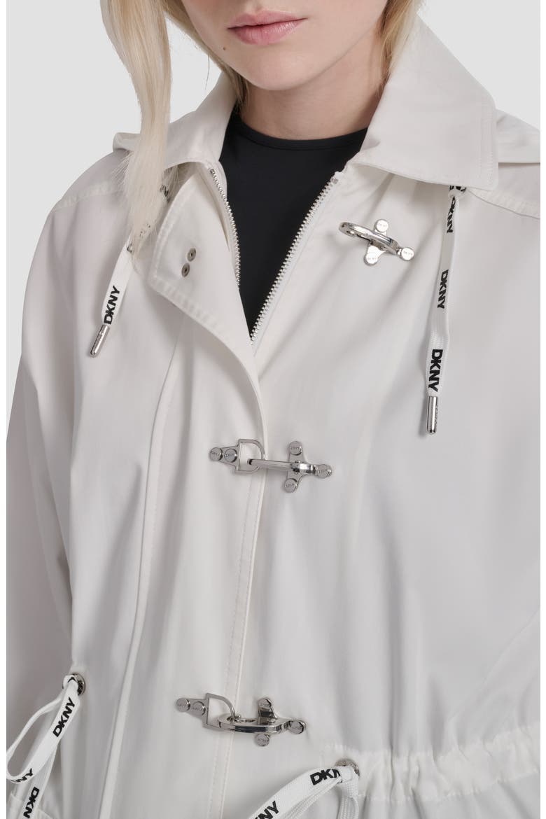 Fire Clasp Hooded Jacket, Alternate, color, IVORY