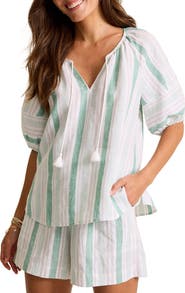 Tommy Bahama Seabright Cove Stripe Linen Top