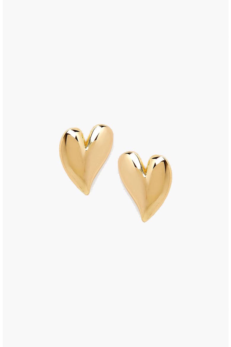 Mini Heart Stud Earrings, Main, color, Gold