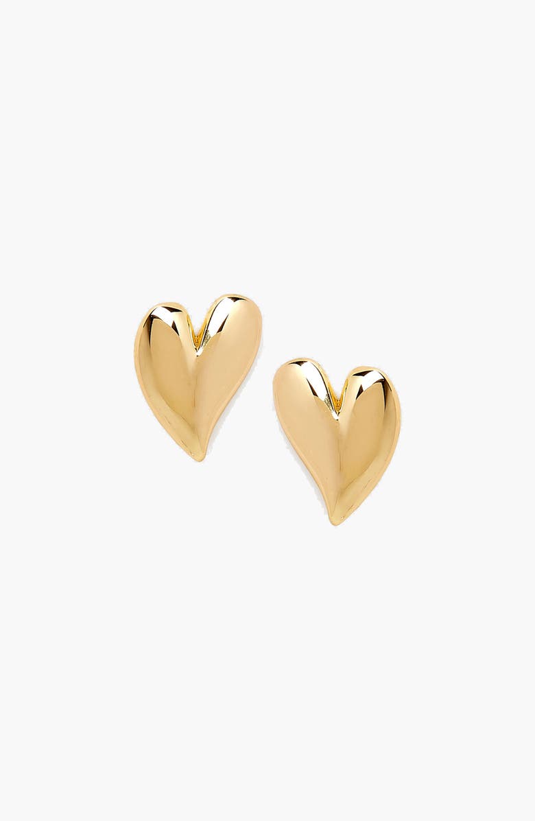 YOJ Mini Heart Stud Earrings, Main, color, Gold