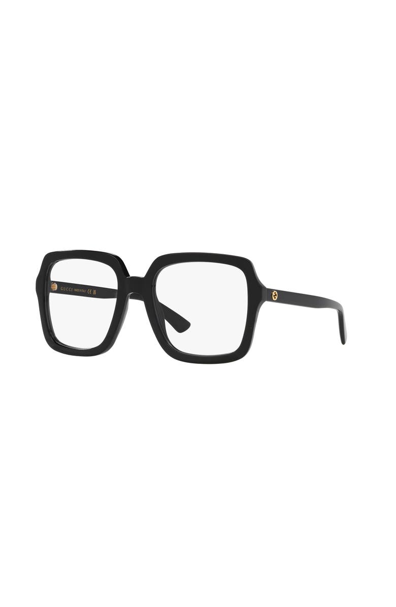 Gucci 55mm Rectangle optical glasses, Main, color, Black