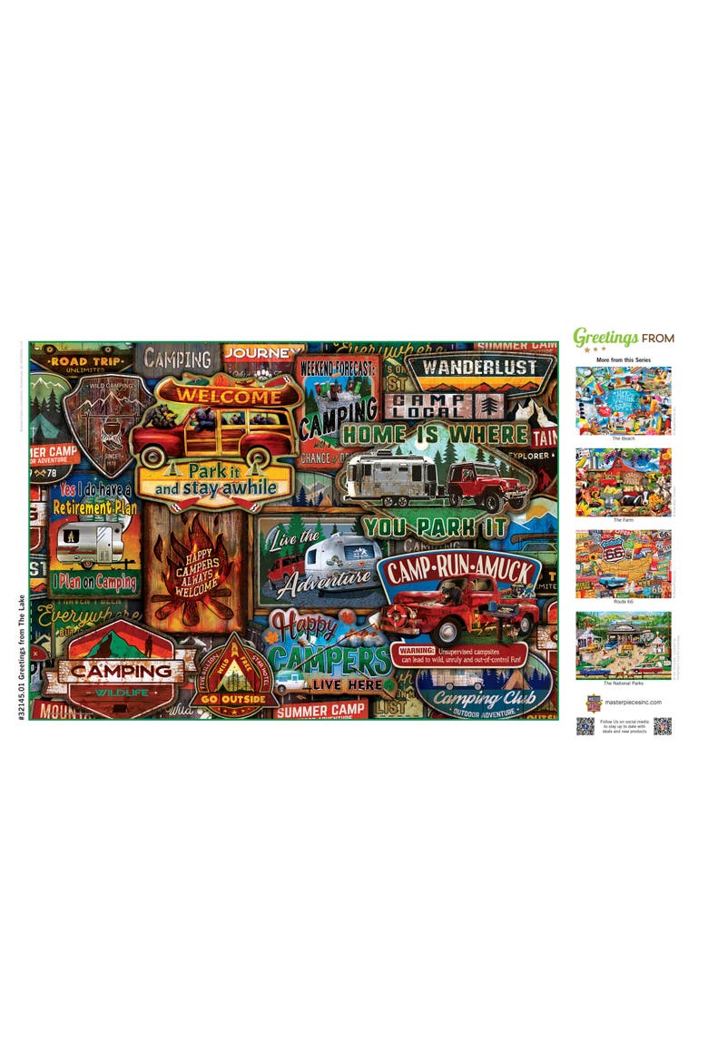 Greetings From The Lake 500pc Puzzle, Alternate, color, Multicolor