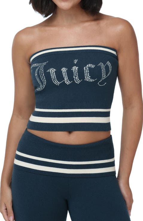 Sleek Logo Strapless Tube Top