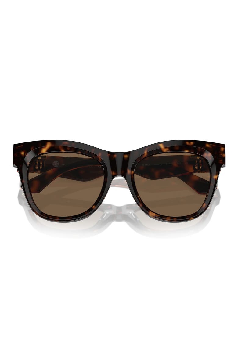 54mm Square Sunglasses, Main, color, DK HAVANA