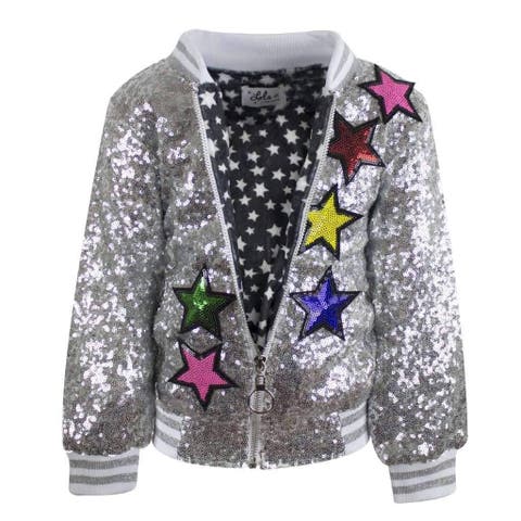 Girls Unicorn Sequin Bomber
