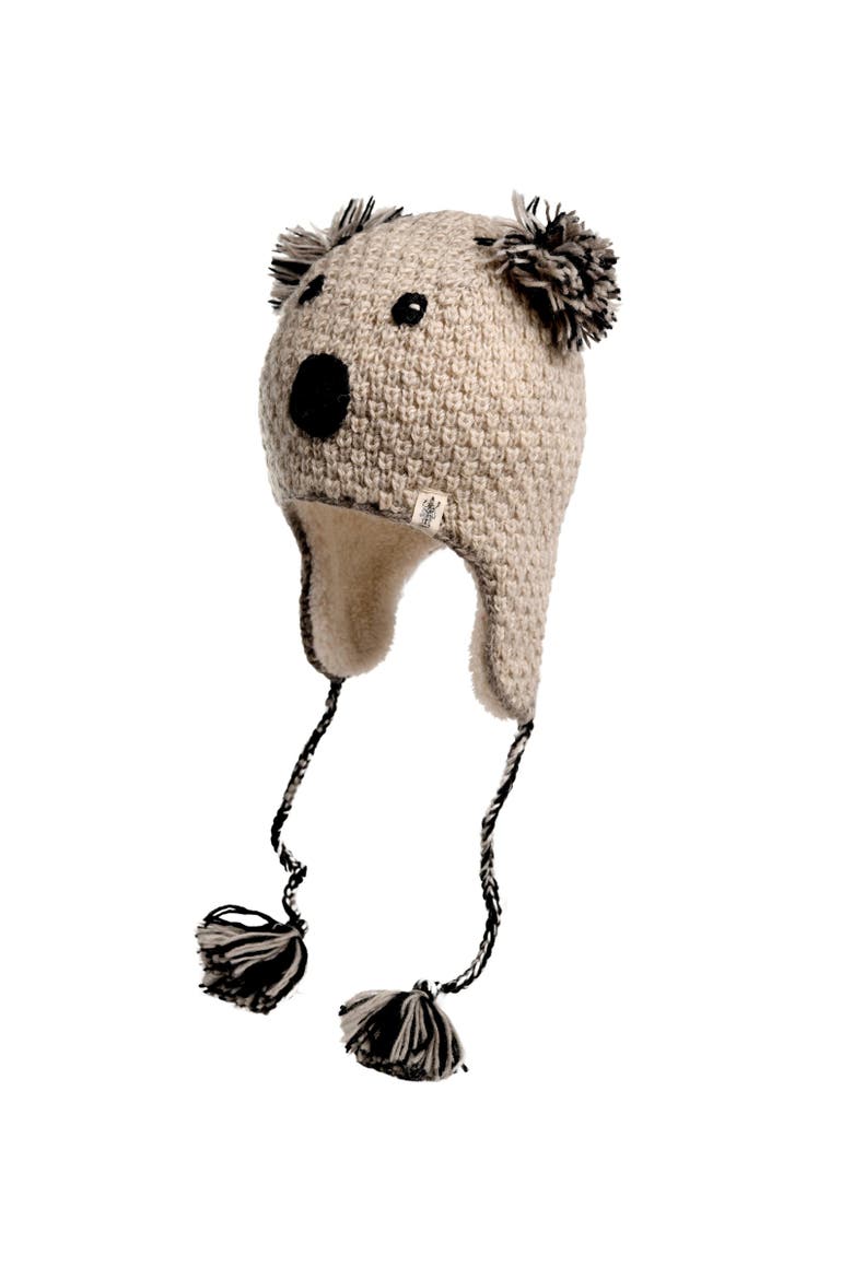 Crochet Koala Hat, Alternate, color, White combo
