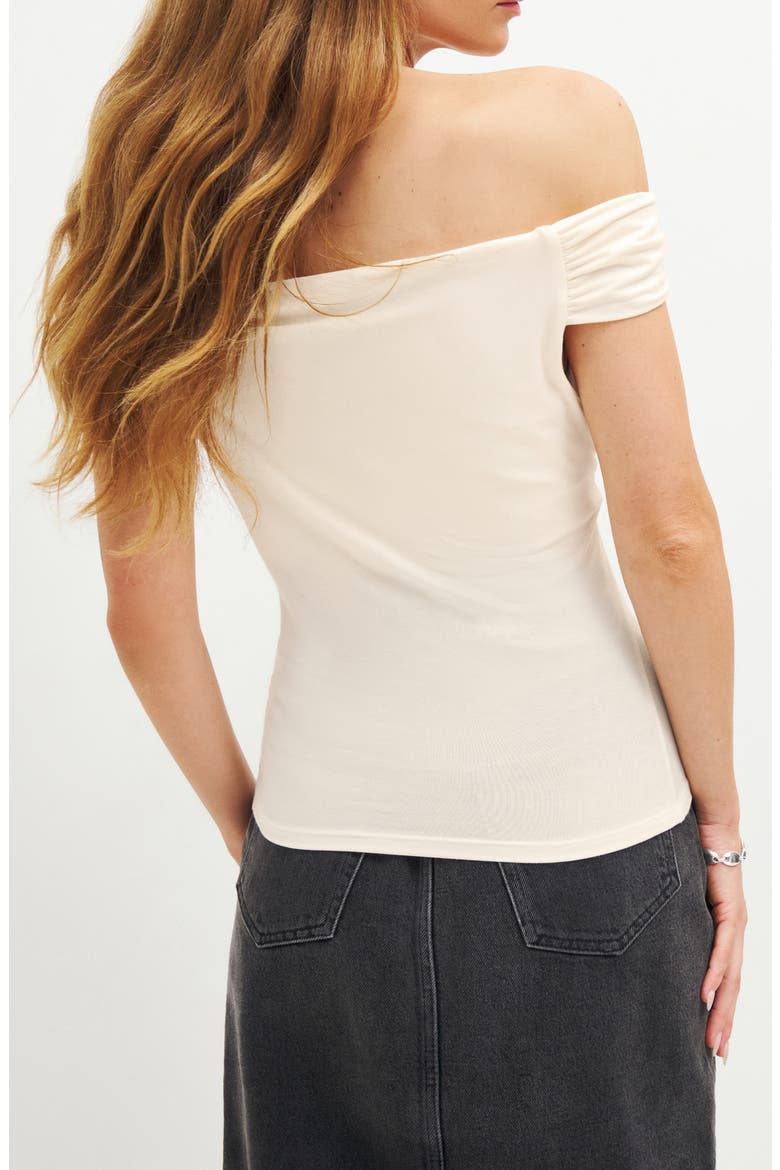 Cello One-Shoulder Knit Top, Alternate, color, CREAM