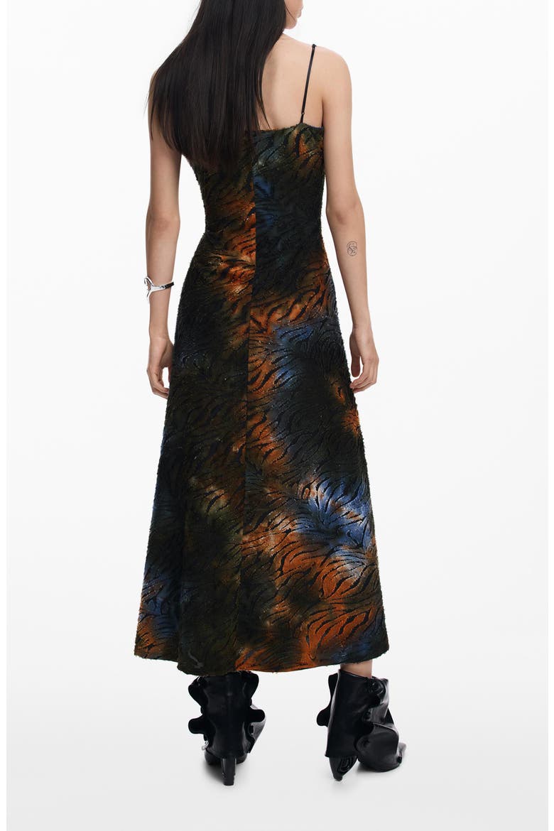 Tiger Stripe Slipdress, Alternate, color, GREEN