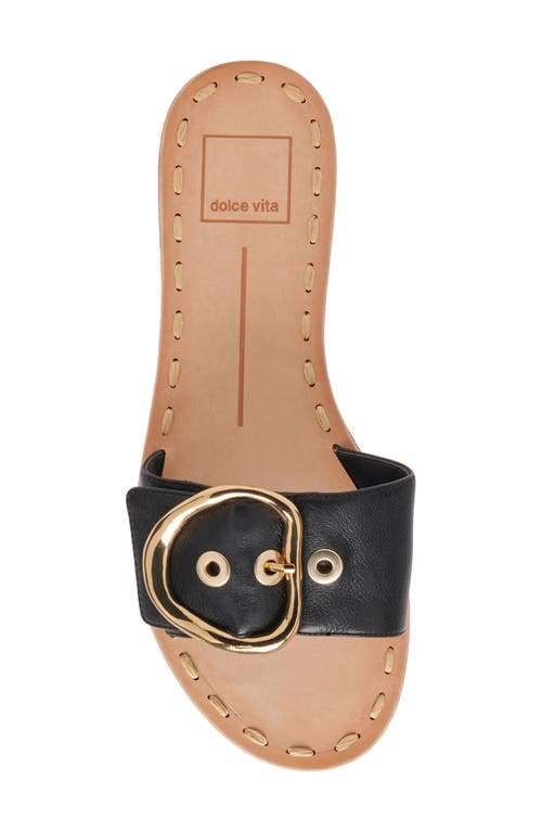 Dolce Vita Danna Slide Sandal In Black Leather