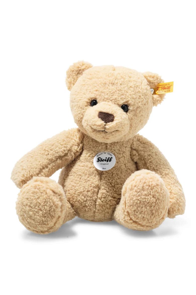 Ben Teddy Bear Stuffed Animal, Main, color, BEIGE