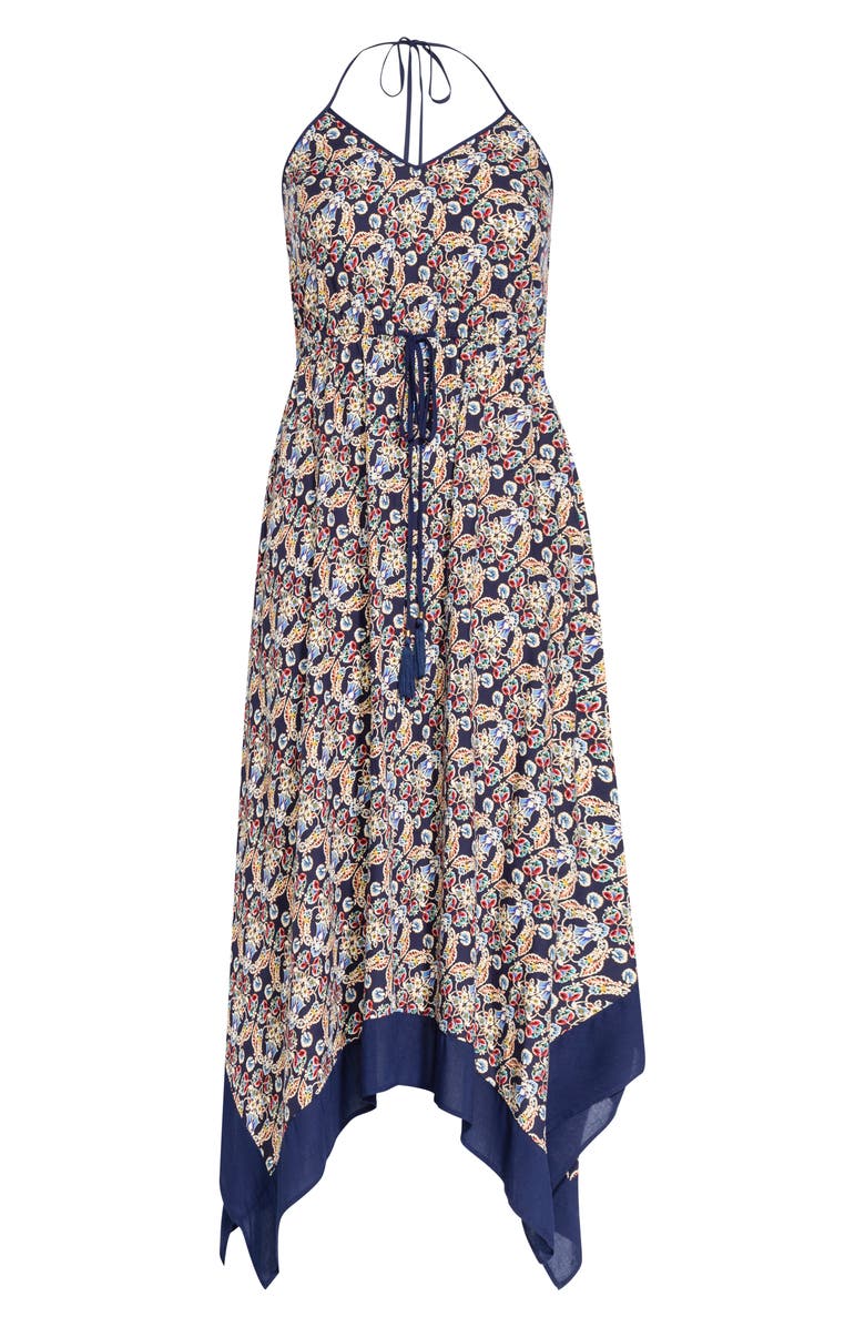 City Chic Boho Border Handkerchief Hem Maxi Dress, Alternate, color, Boho Border