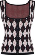 PCFG Daydreamers Argyle Sleeveless Knit Top