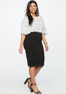 ELOQUII The Ultimate Stretch Midi Pencil Skirt