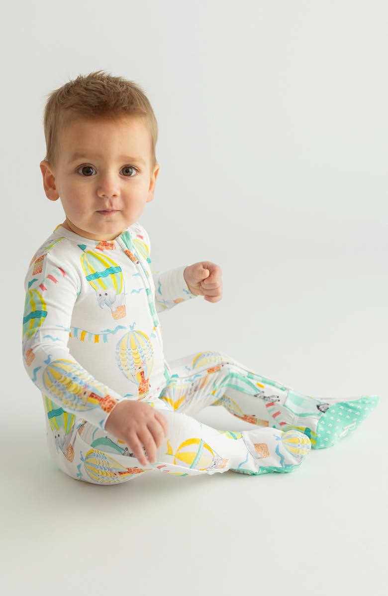 Posh Peanut Balloon Wonder Zip Footie, Alternate, color, 