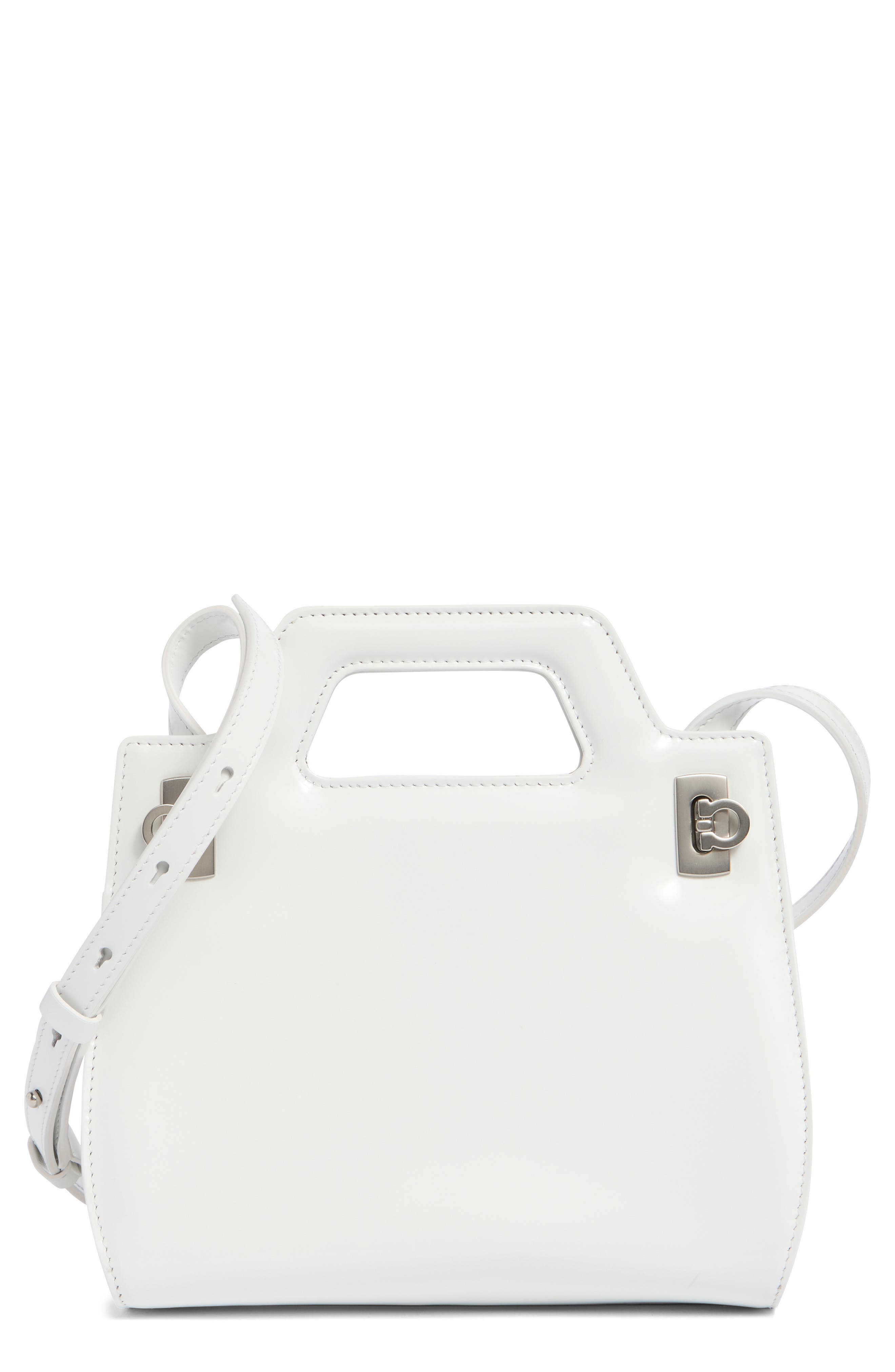 FERRAGAMO Mini Wanda Leather Top Handle Bag