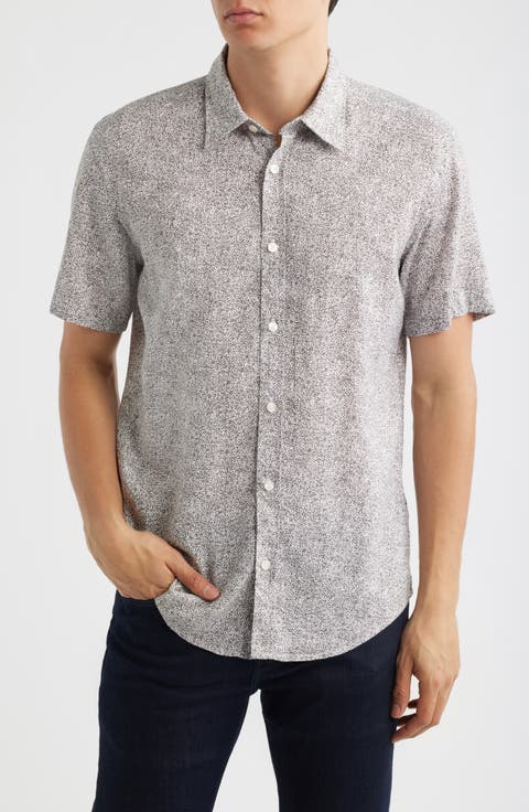 Roan Short Sleeve Stretch Linen Button-Up Shirt