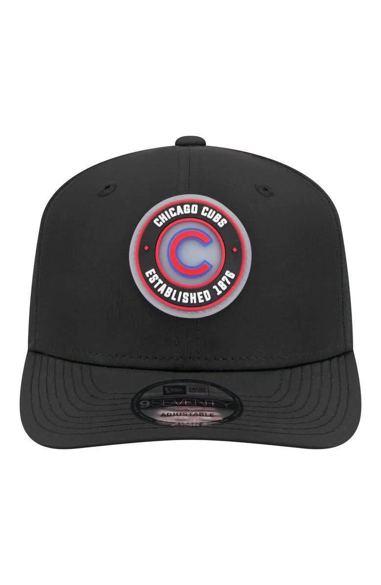 New Era Men's New Era  Black Chicago Cubs Circle 9SEVENTY Adjustable Hat, Alternate, color, Black