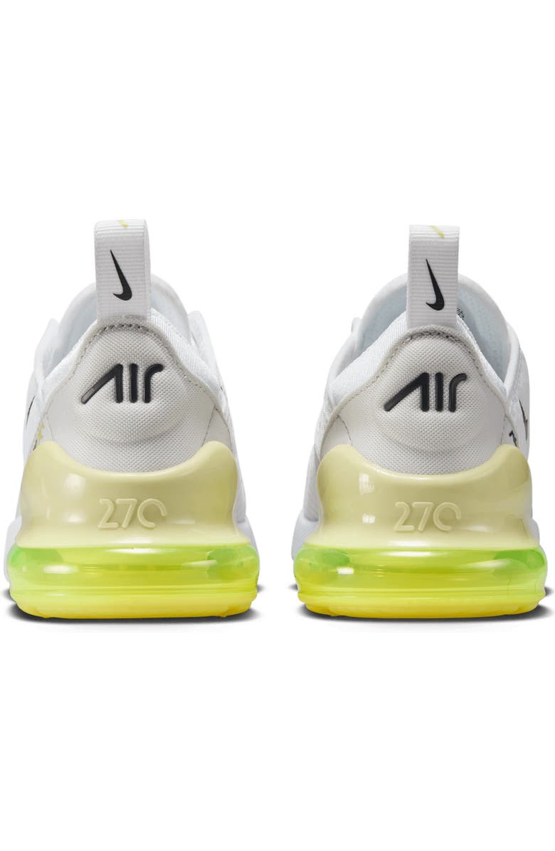 Nike Kids' Air Max 270 Sneaker, Alternate, color, White/ Lime/ Grey/ Anthracite