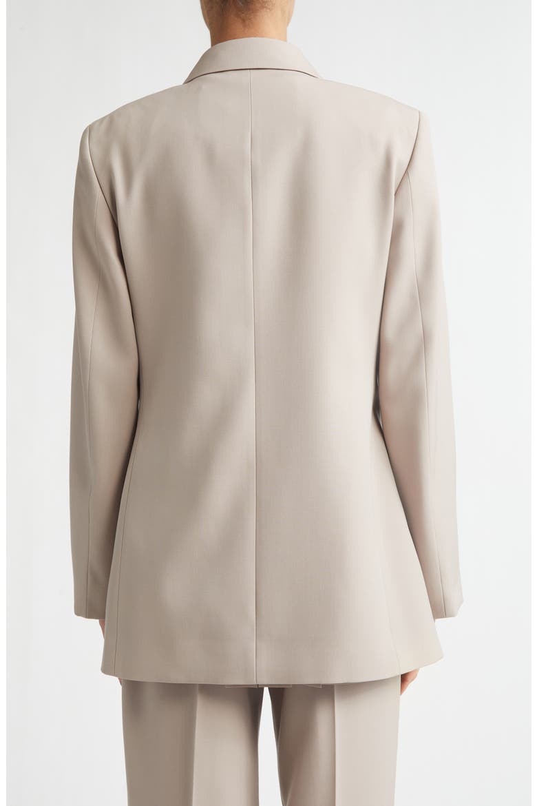 Slim Double Breasted Wool Gabardine Blazer, Alternate, color, MAUVE