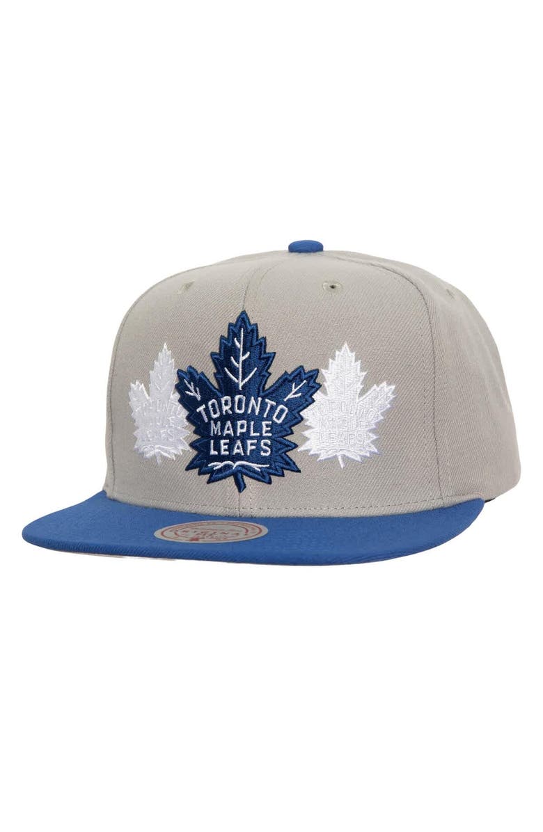 Mitchell & Ness Men's Mitchell & Ness Gray Toronto Maple Leafs Soul Triple Up Snapback Hat, Main, color, Gray