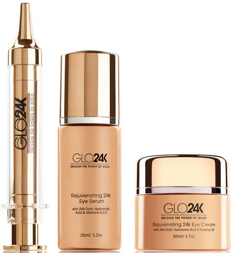 Eye Care Set with our 24k Instant Facelift Cream, Eye Treatment Cream, and Eye Serum.