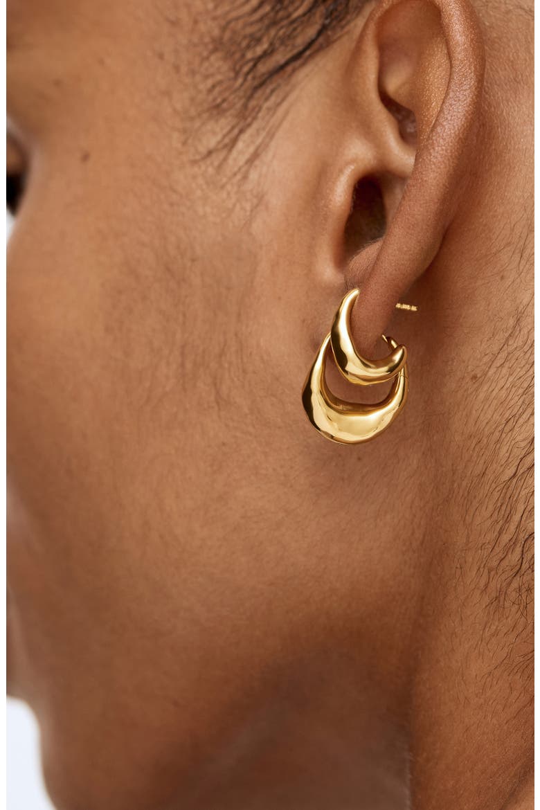 Small Antica Hoop Earrings, Alternate, color, 18CT GOLD VERMEIL