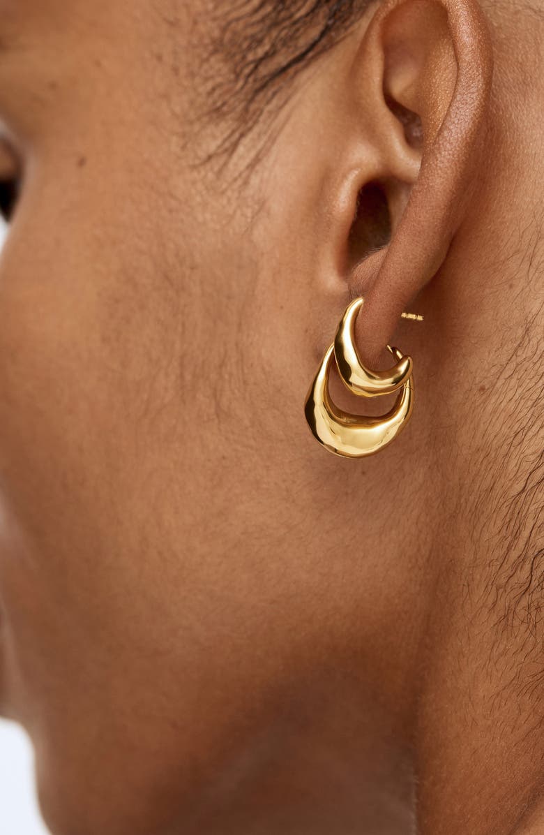 Monica Vinader Medium Antica Hoop Earrings, Alternate, color, 18Ct Gold Vermeil