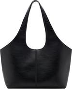 MANGO Large Faux Leather Shopper Tote