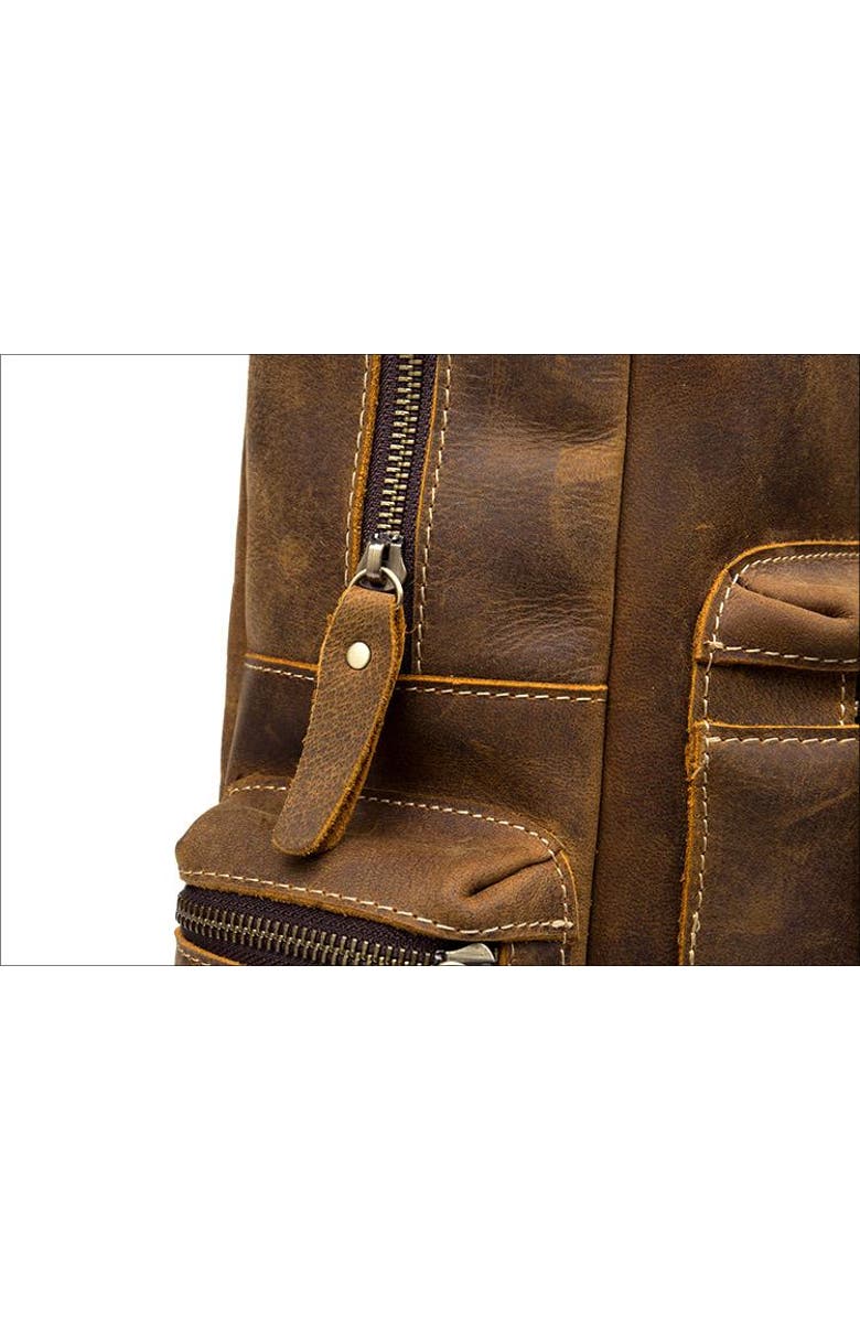 STEEL HORSE LEATHER The Langley Backpack | Genuine Vintage Leather Backpack, Alternate, color, Brown