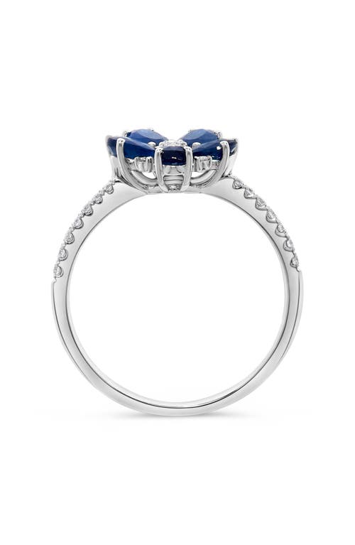 H.j. Namdar Sapphire & Diamond Floral Ring